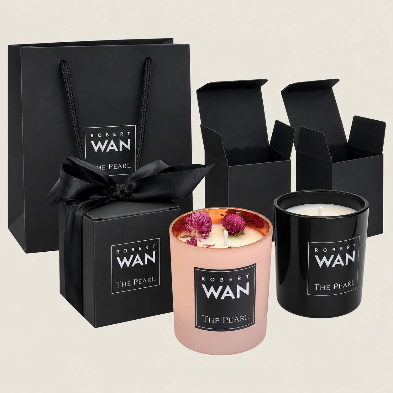 Robert Wan candle and packaging collection