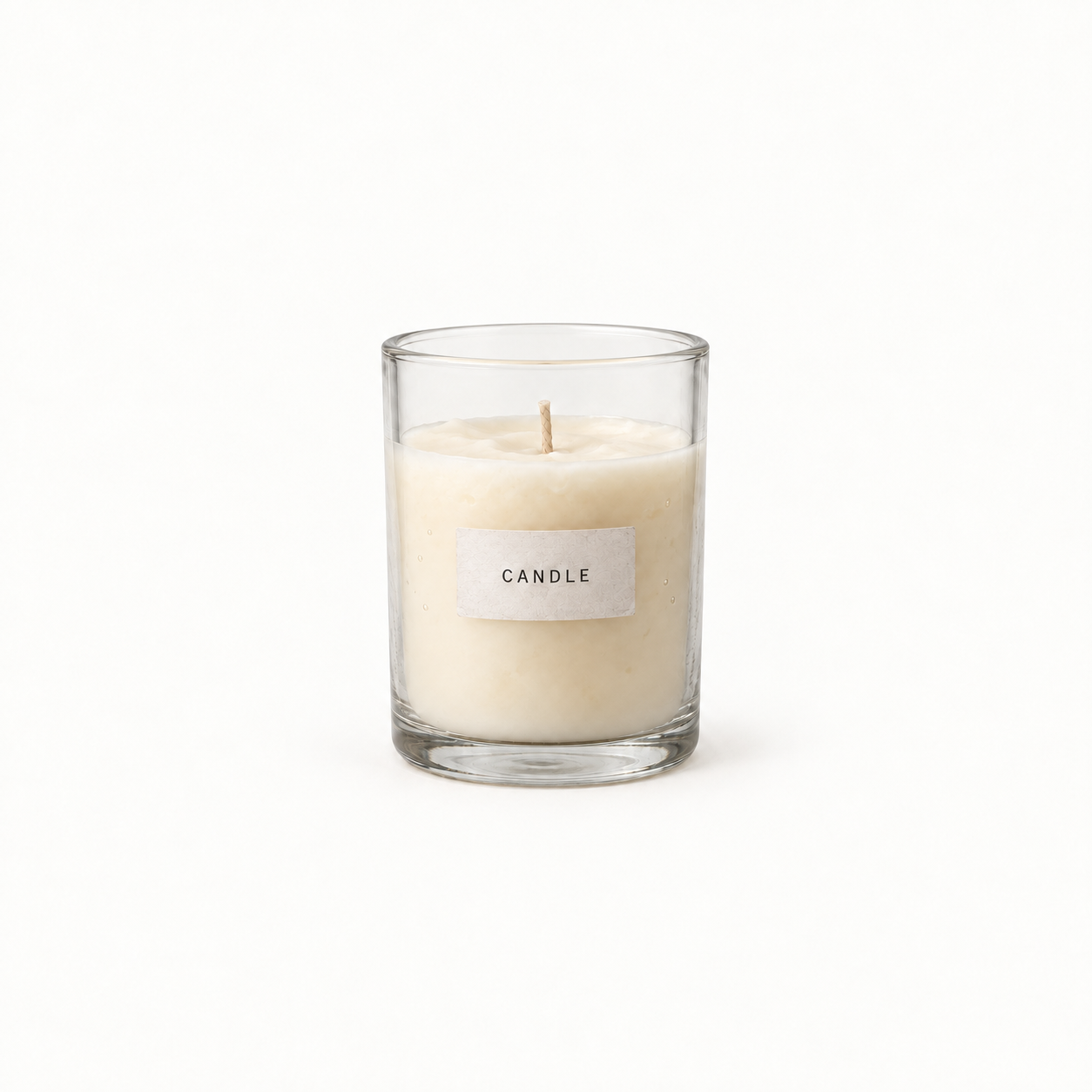 Illustrative plain, unbranded candle